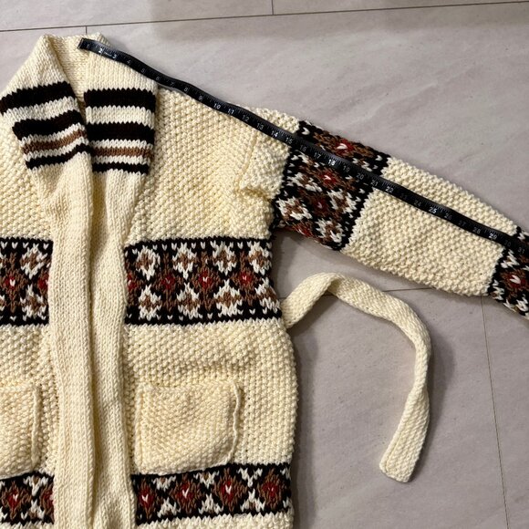 New The Marilyn Monroe 1962 Luxury Chunky Hand Knit Lambswool Wool Cardigan XL - Picture 9 of 15